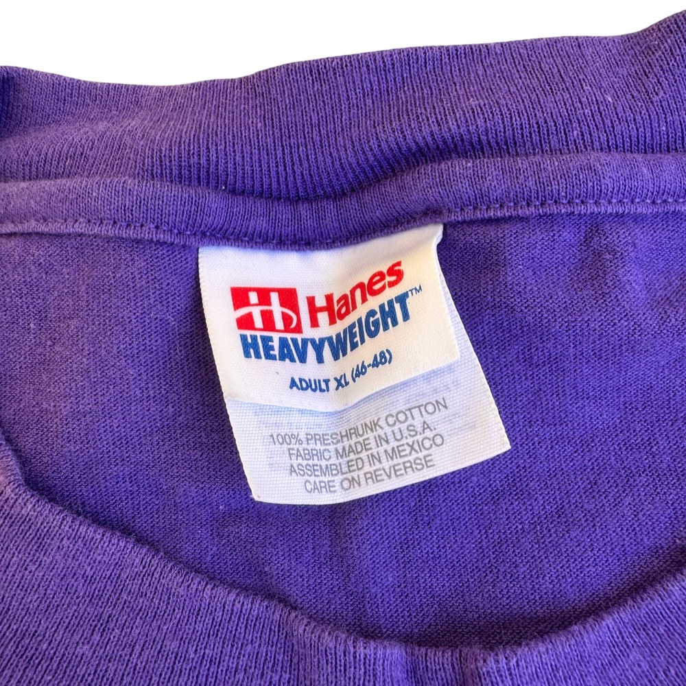 Vintage Hanes Mall of America Minnesota USA Purple Graphic T-Shirt XL 90s - Picture 3 of 6